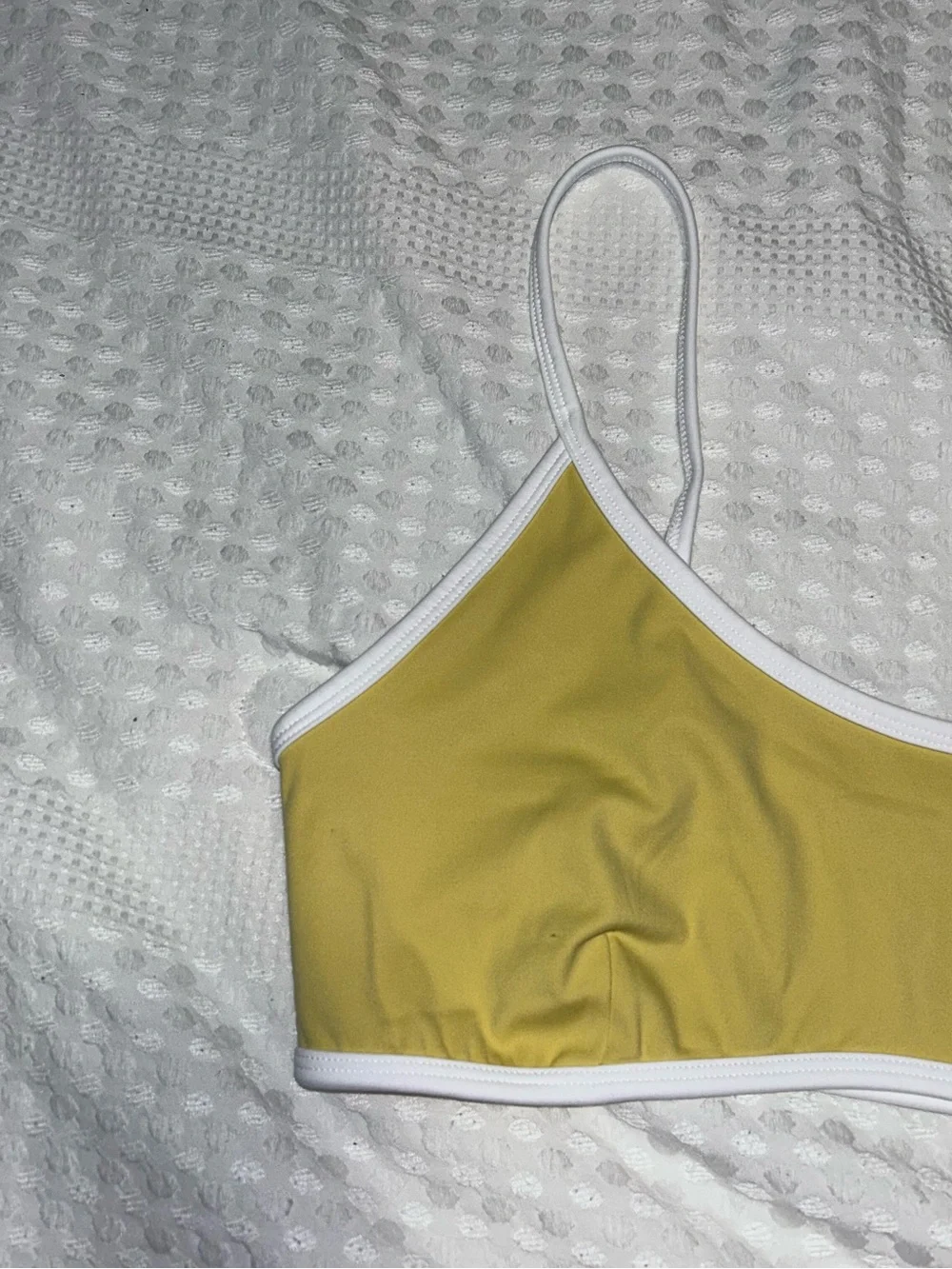 Daily Drills Go! Stretch Bra - White + Sunny Yellow Size XL NWT